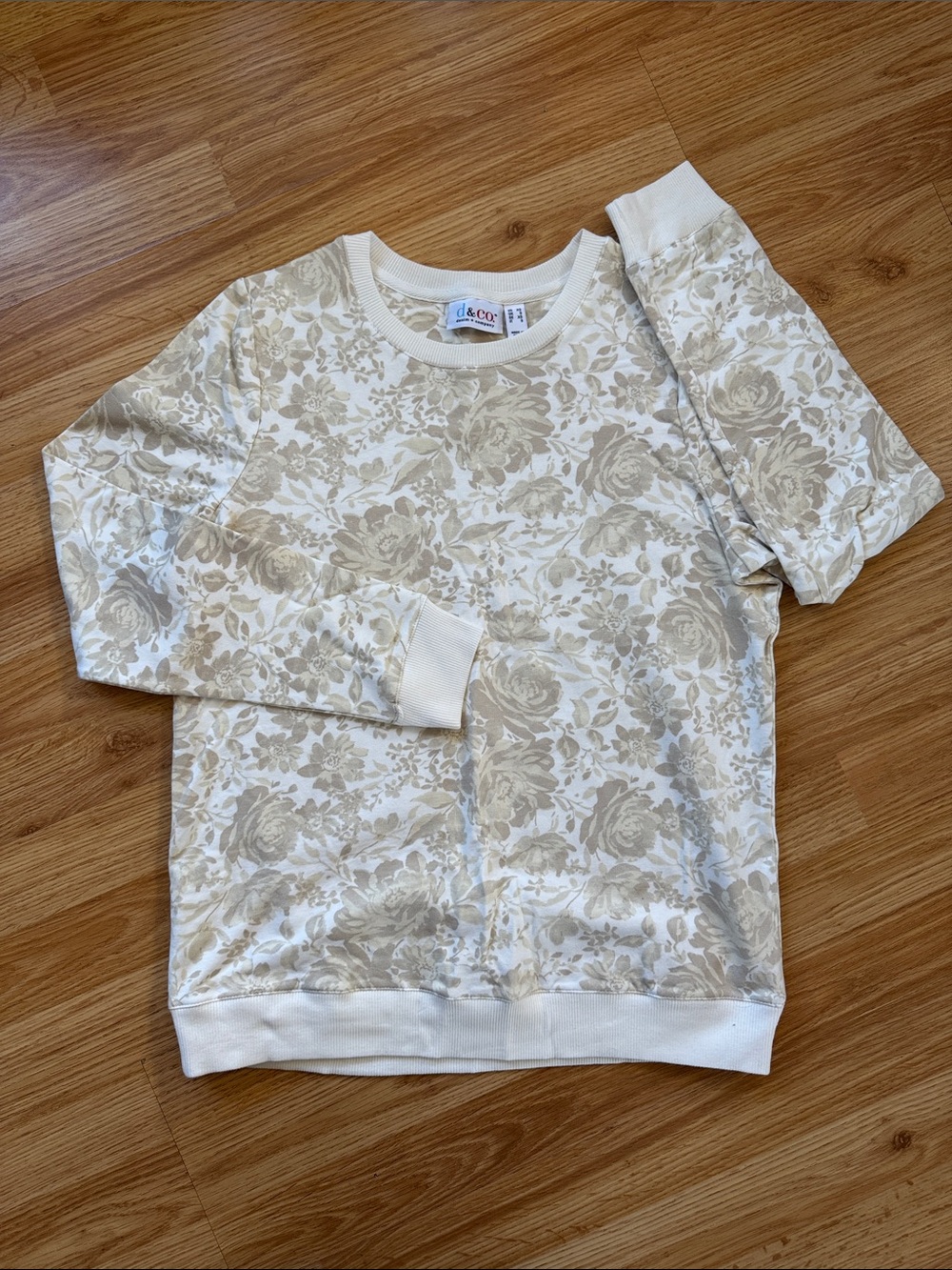 D&co Floral Print Crewneck Sweatshirt 🔅 Size XS
